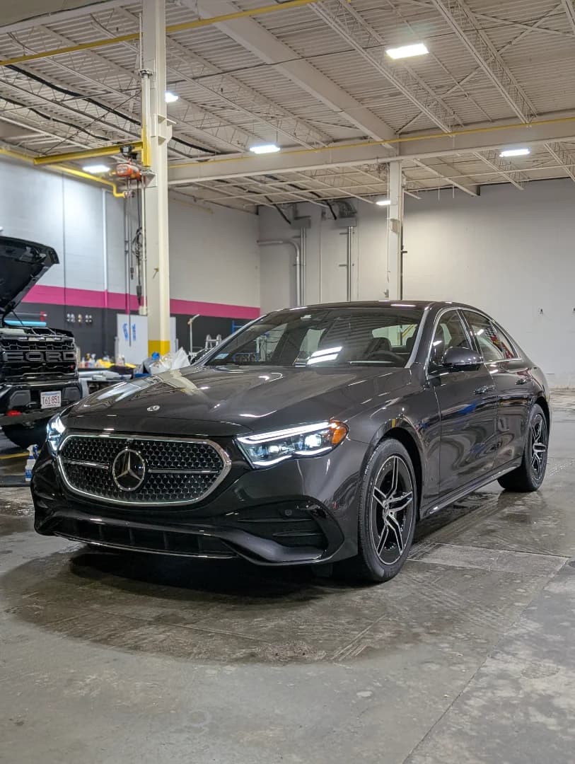 2025 Mercedes Benz E450 Paint Protection Film Ceramic Coating and Window tint