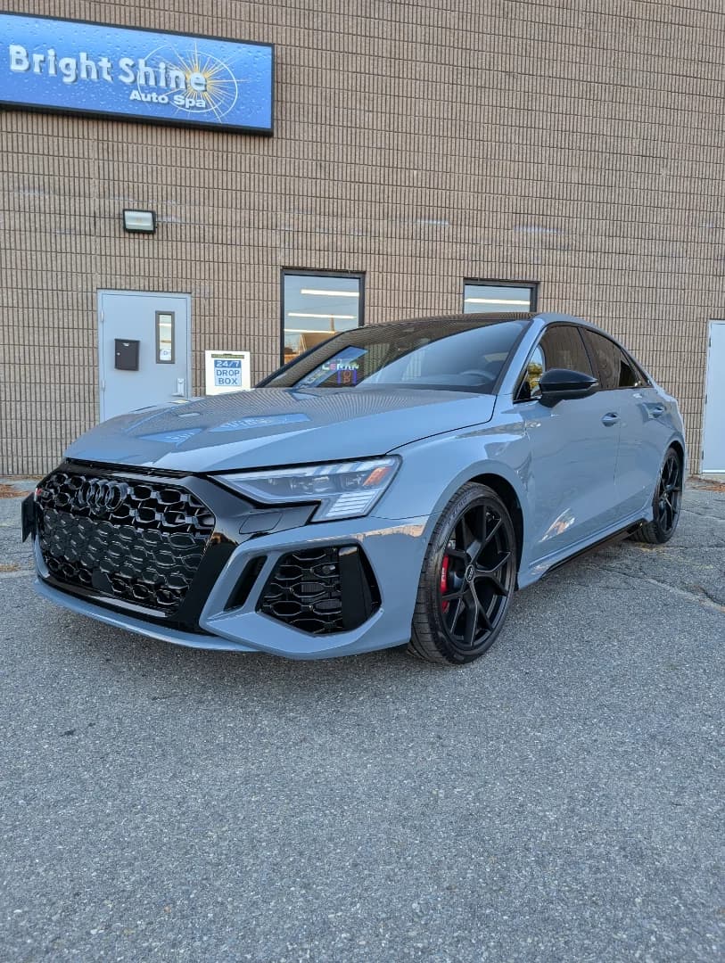 2024 Audi RS3 Full Front Paint Protection Film and Ceramic Coating